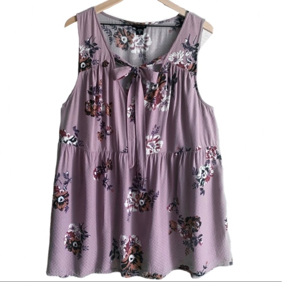 torrid Tops - Sz 18/20 TORRID Sleeveless Babydoll Top Lavender 2